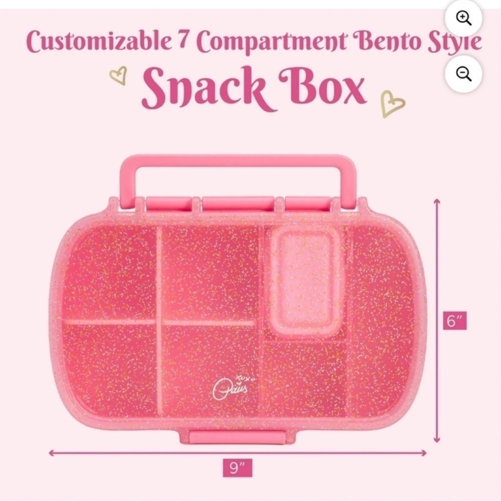 Paris Hilton Dark Pink Version Bento Snack Box Lunchbox & Gift With Purchase - Picture 8 of 13